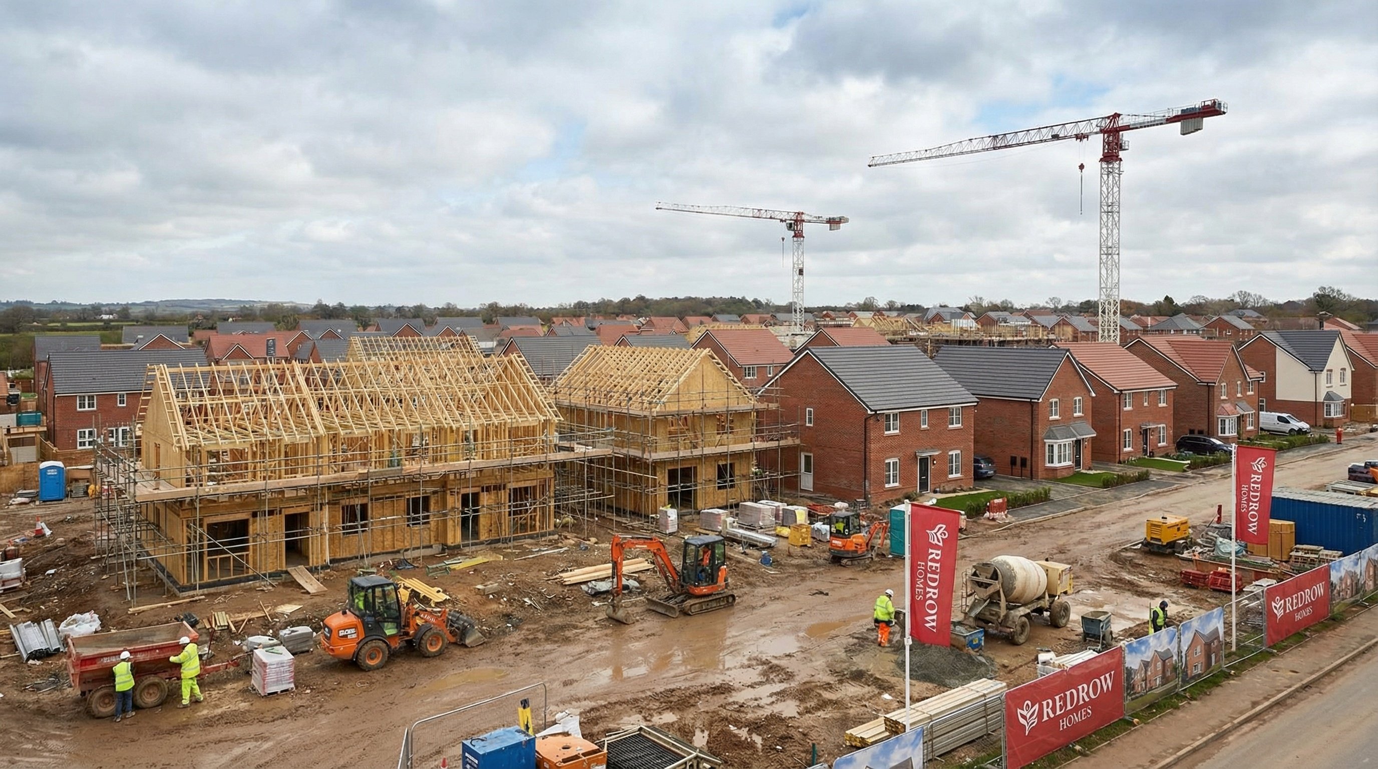 New build housing development in Lancashire