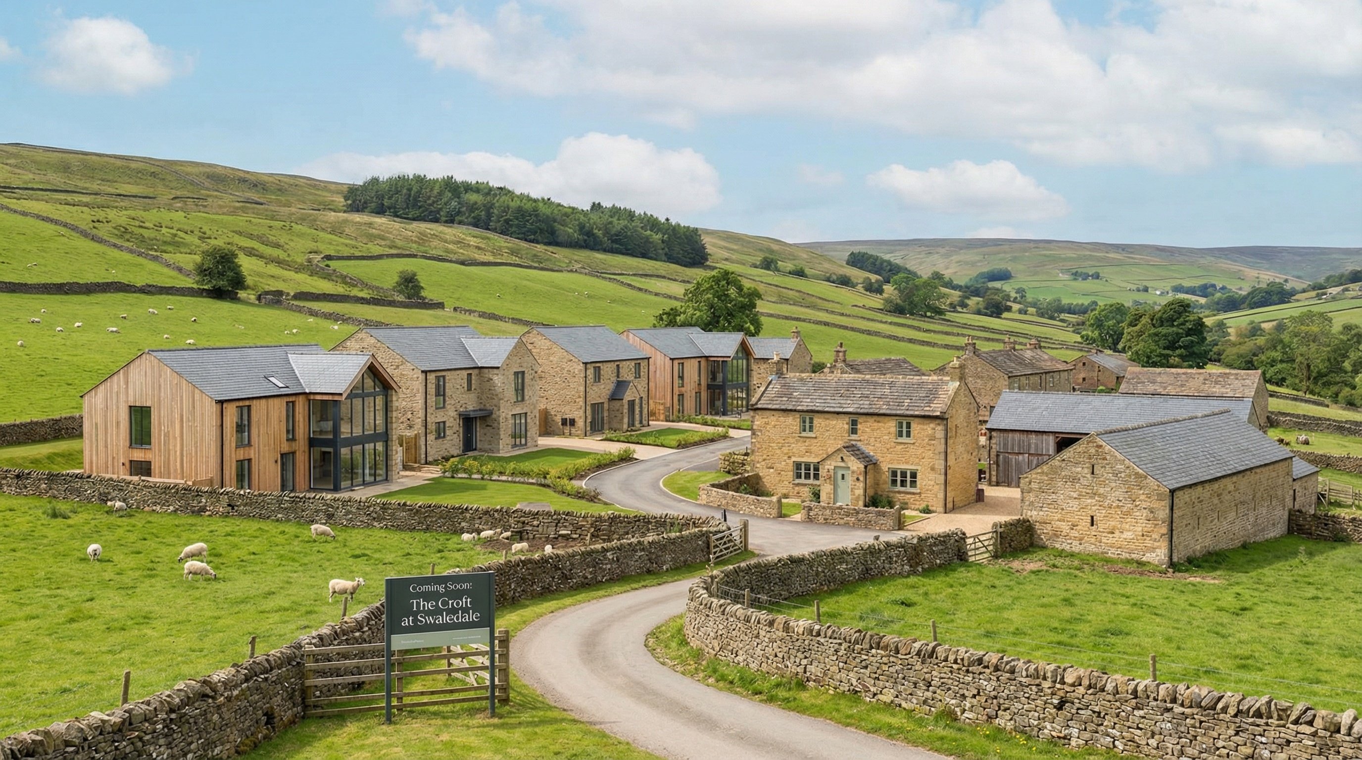 New build properties in Yorkshire countryside